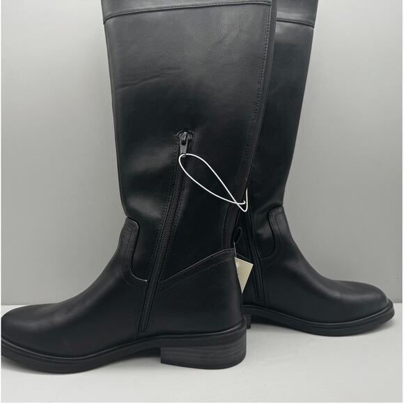 A New Day Boots Womens 6.5 Black Sienna Tall Dress Modern Classic Low Heel - Picture 4 of 6